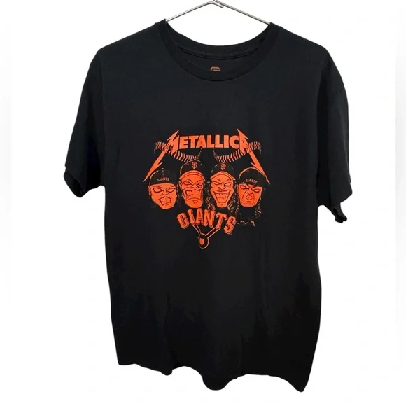 Metallica Night San Francisco Giants MLB Rock Men’s Black L T-Shirt RARE - Picture 1 of 4